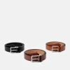 Pier One 3 Pack - Riem - Black - 802_Brown - 702_Cognac - 708