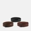 Pier One 3 Pack Unisex - Riem - Black/Brown /Cognac