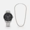 Pier One Set Unisex - Horloge - Silver-Coloured