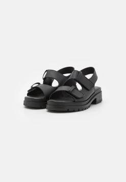Pier One Leather- Sandalen - Black -Pier One c37bc286290b4a57995629940dda3bbb