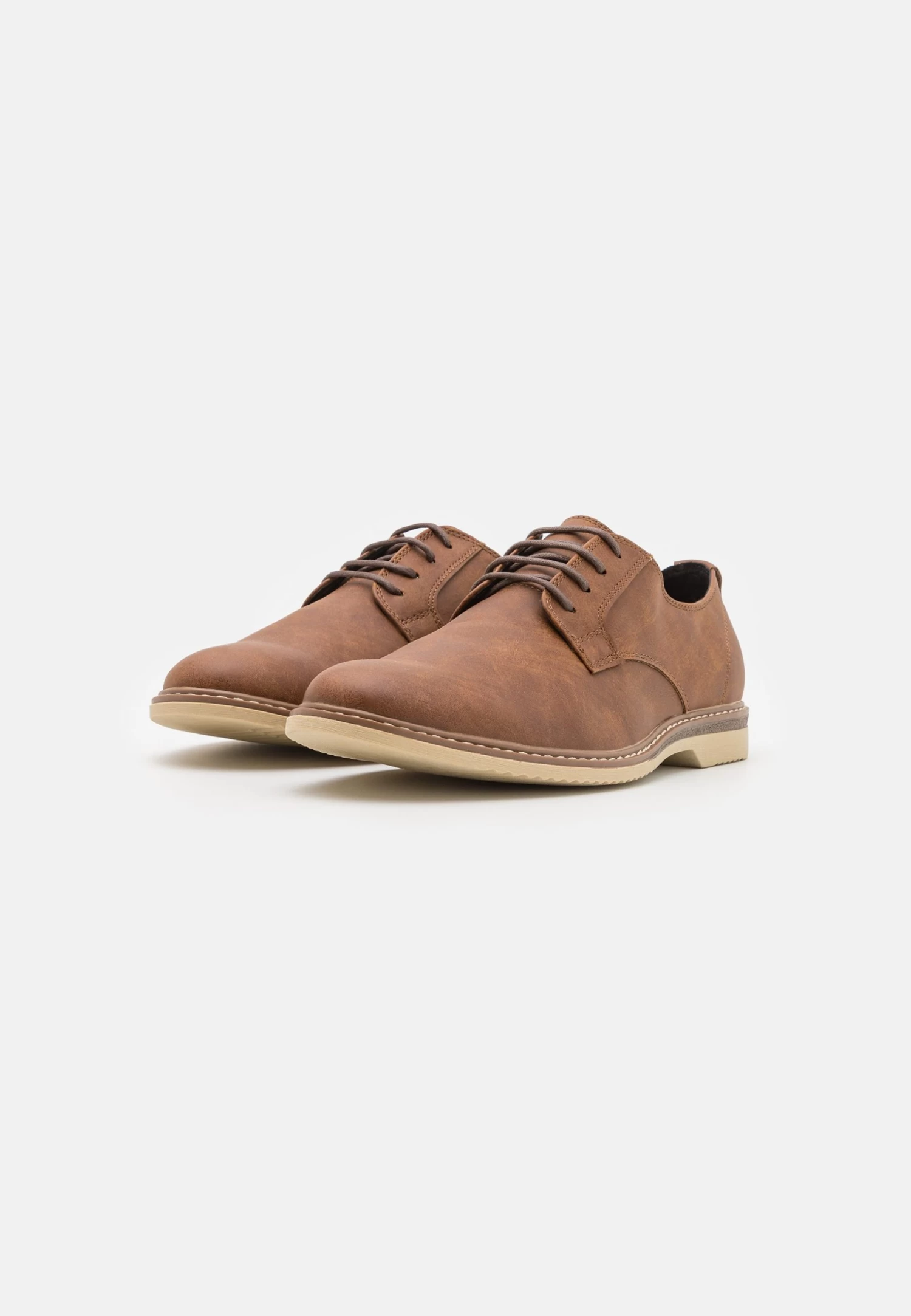 Pier One Unisex - Veterschoenen - Cognac 4 Pier One Unisex - Veterschoenen - Cognac - Afbeelding 2