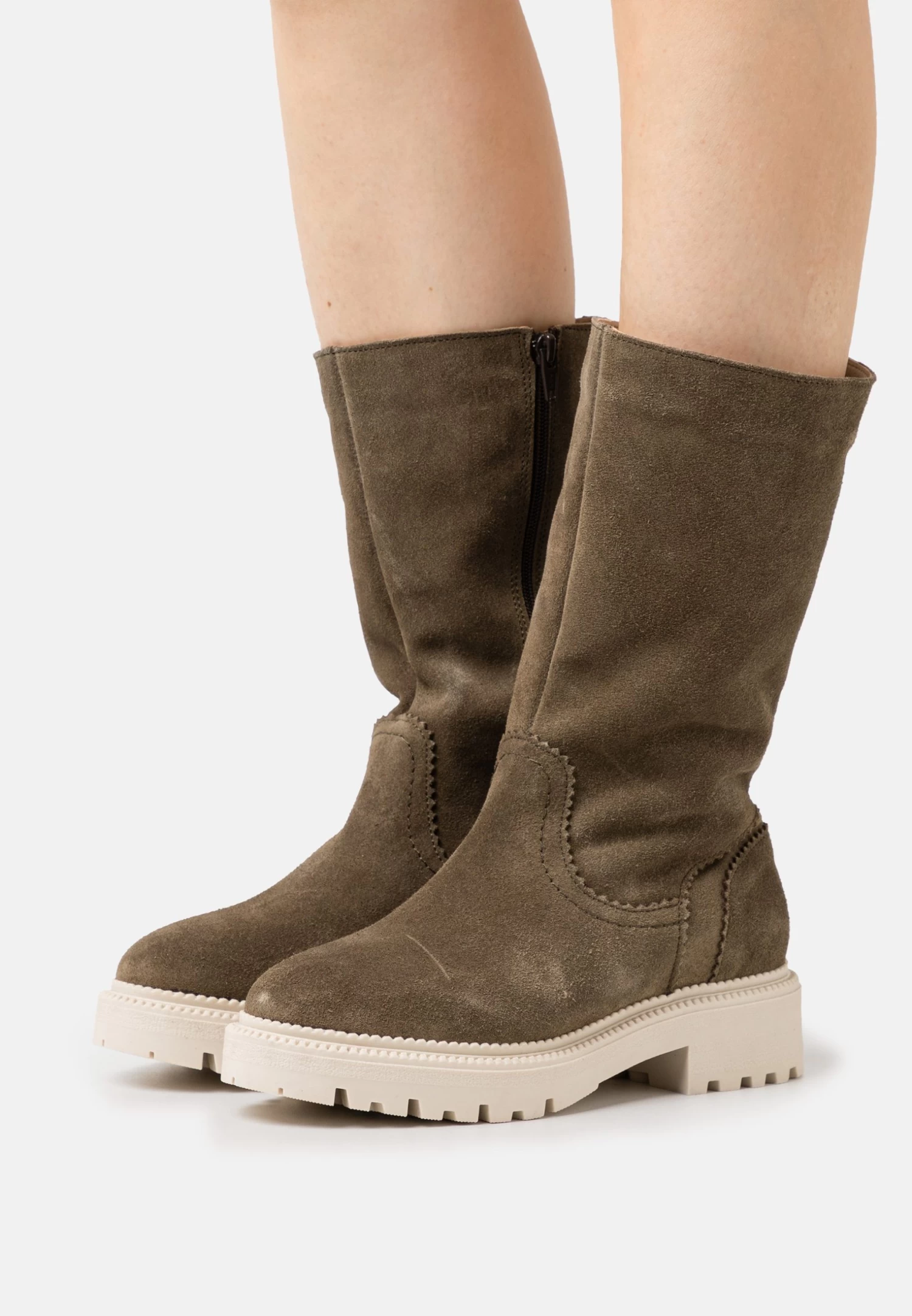 Pier One Leather Winter Boot - Laarzen - Khaki 3 Pier One Leather Winter Boot - Laarzen - Khaki